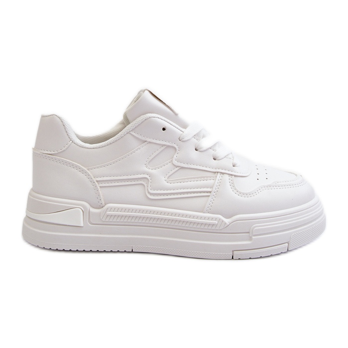 Sneakers da Donna con Plateau Realizzate in Eco Pelle, Lynnette Bianca