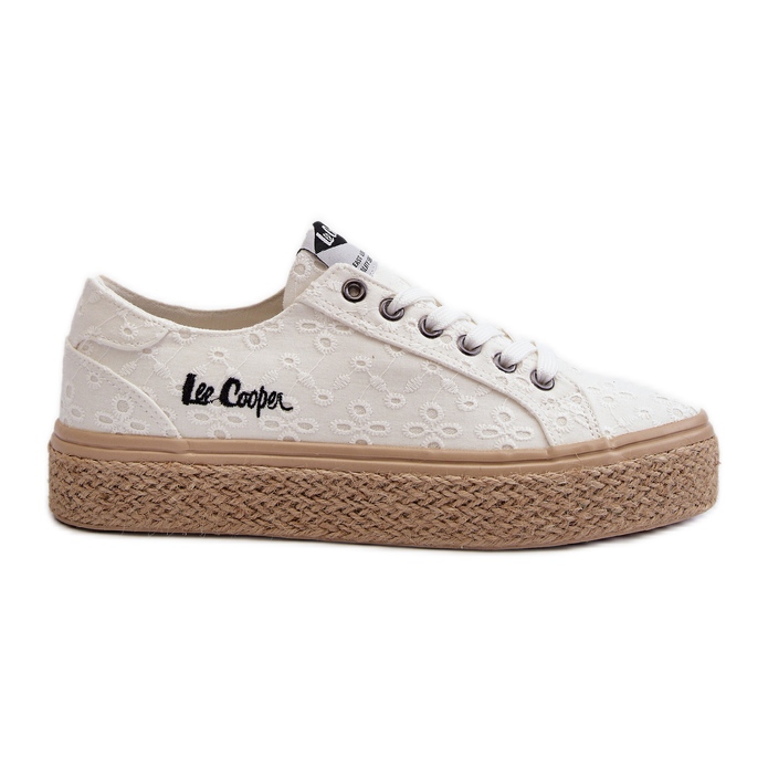 Sneakers In Pizzo Da Donna Con Intreccio Lee Cooper LCW-24-44-2425 Bianco bianca
