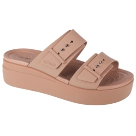 Infradito Crocs Brooklyn Sandalo con zeppa bassa 207431-2Q9 beige