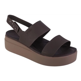 Sandali Crocs Brooklyn con zeppa bassa 206453-2ZL marrone