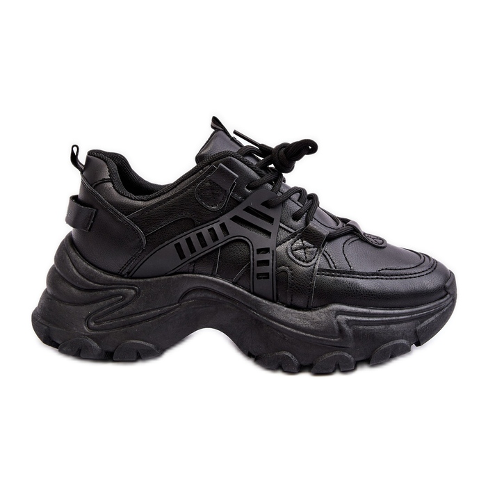 News Scarpe Sportive da Donna Chunky Sneakers Nere Toderus nero