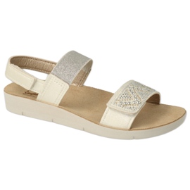 Sandali da bambino Befado 068Y001 con paillettes bianche bianco