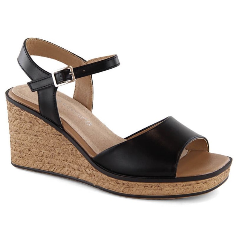Sandali con zeppa Sergio Leone W SK441A, neri nero