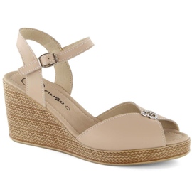 Filippo W PAW526A sandali con zeppa in pelle, beige