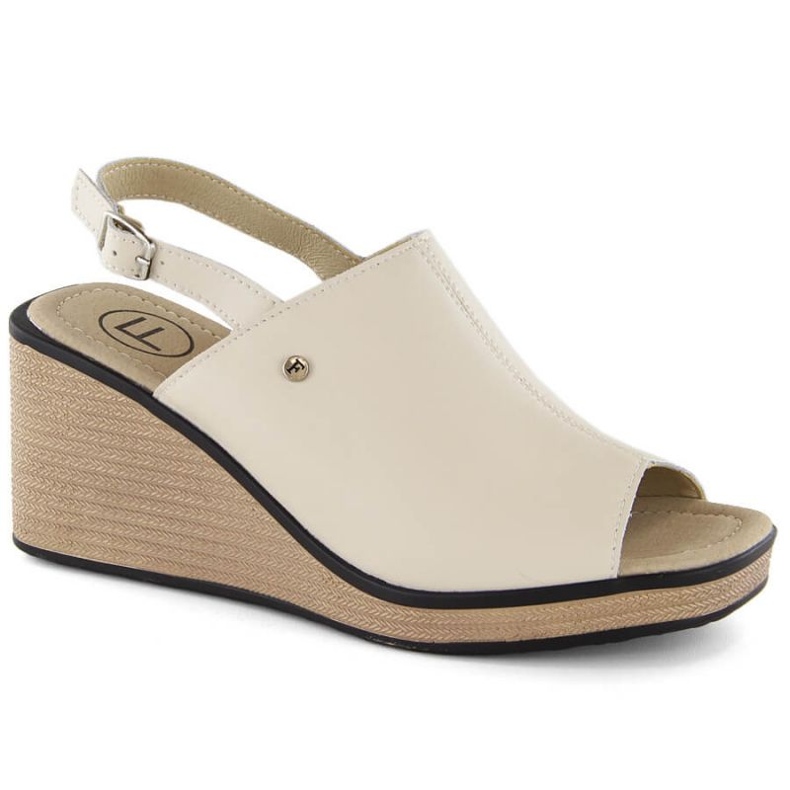 Filippo W PAW527A sandali con zeppa in pelle, colore beige