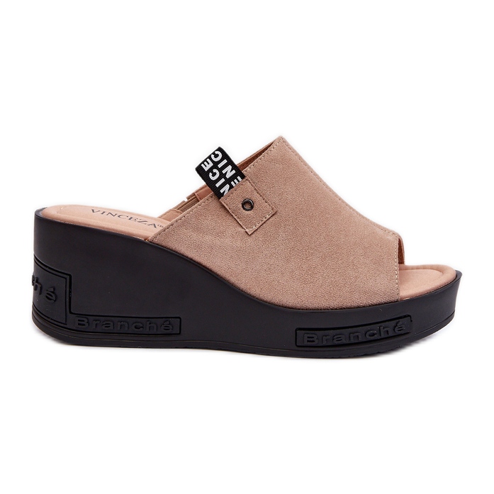Vinceza Infradito con zeppa da donna Vleni beige