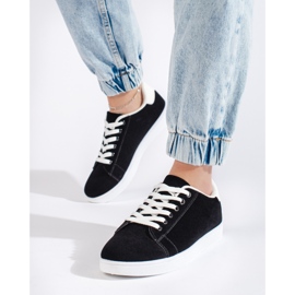 Sneakers da donna in camoscio nero