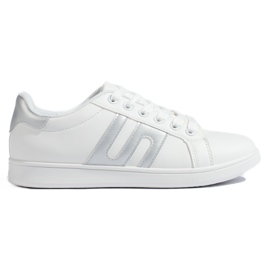 Sneakers da donna bianche e argento bianca