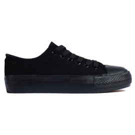 Sneakers nere con plateau da donna nero