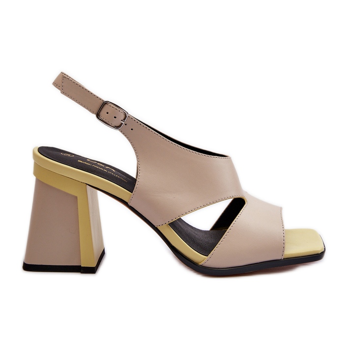 S.Barski Sandali da donna con tacco alto Beige D&amp;A MR38-153