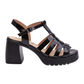 Vinceza Sandali da donna in vernice con tacco alto, Aninifer Nero