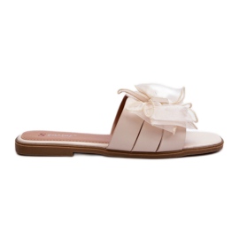 Infradito Piatti Da Donna Con Fiocco, Beige Balinda
