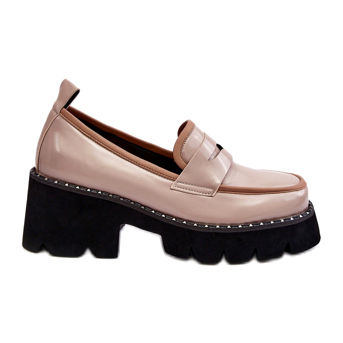 S.Barski Mocassini da Donna in Pelle D&amp;A MR870-32 Beige