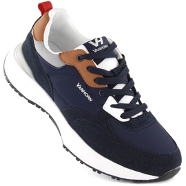 Scarpe sportive softshell da uomo, blu navy, Vanhorn 93301