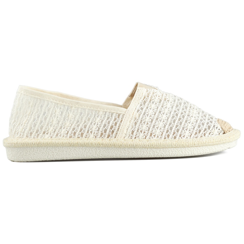Espadrillas in rete beige, espadrillas ariose da donna