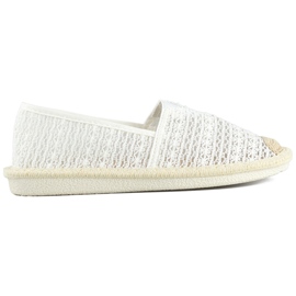 Espadrillas in rete bianca, espadrillas da donna ariose bianco