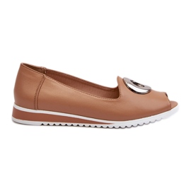 Jezzi Decolleté Da Donna Con Decorazione In Eco Pelle, Biolita Beige Scuro