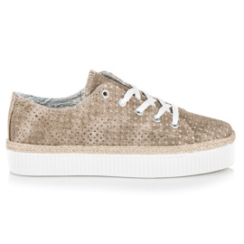 Kylie Sneakers traforate sulla piattaforma marrone
