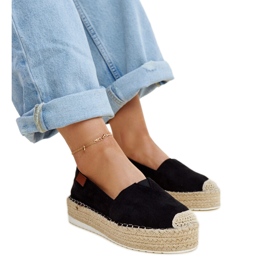 Espadrillas nere con plateau alto Masia nero