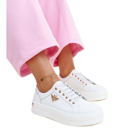 Sneakers in pelle bianca con spessa suola Mikka