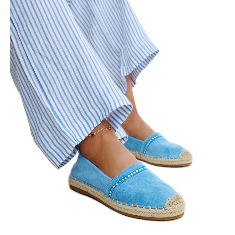 Espadrillas blu con strass Abia