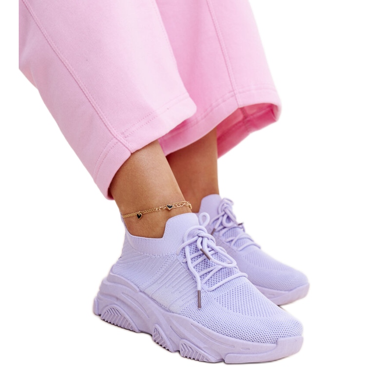 Sneaker viola con massiccia suola Kassi