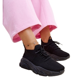 Sneaker nere con massiccia suola Kassi nero