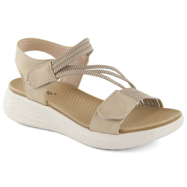 Comodi sandali con velcro eVento W EVE446A, beige