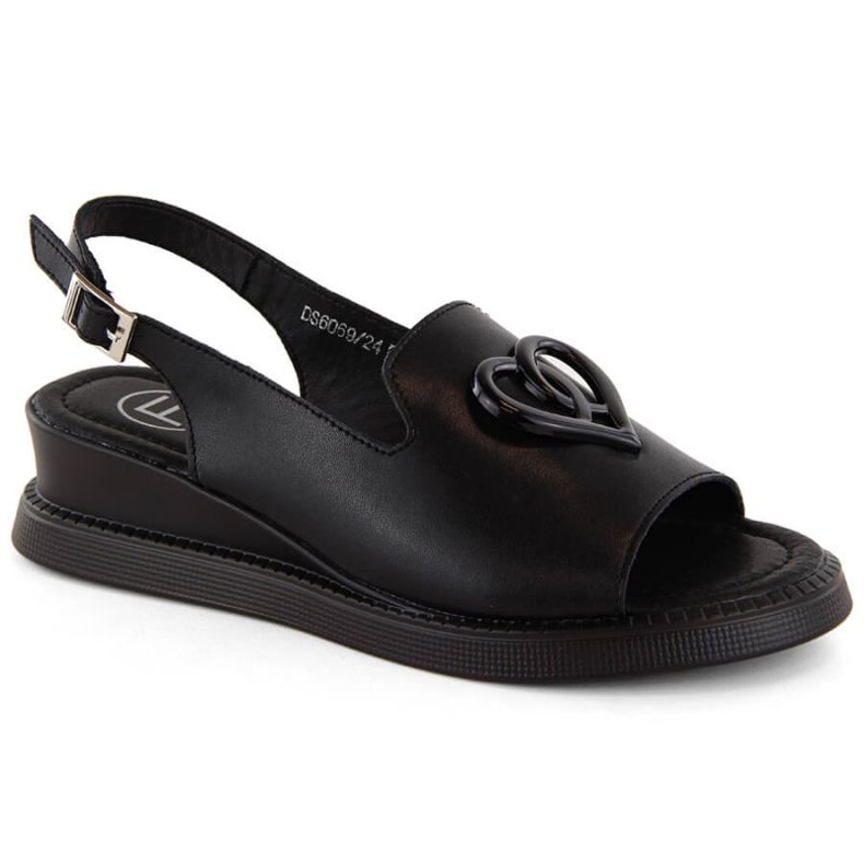 Filippo W PAW534A sandali con zeppa in pelle, neri nero