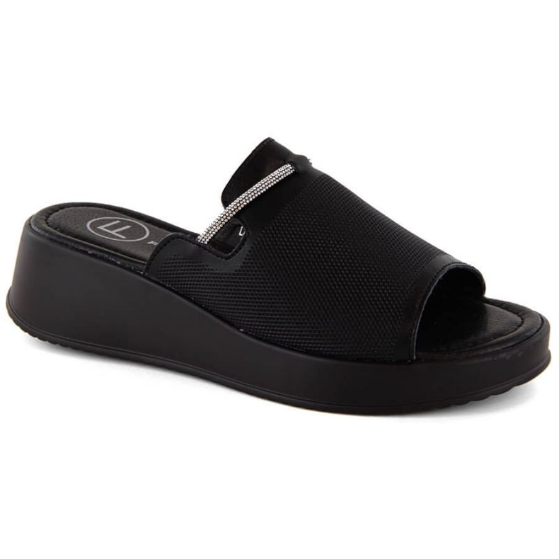 Filippo W PAW538A zoccoli con zeppa in pelle nera nero