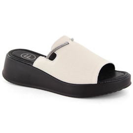 Sabot con zeppa in pelle Filippo W PAW538B beige