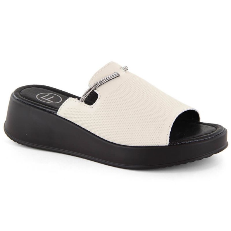 Sabot con zeppa in pelle Filippo W PAW538B beige