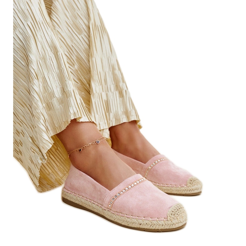 Espadrillas rosa con strass Abia