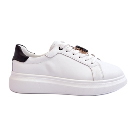 Vinceza Sneakers Da Donna In Pelle Con Orsetto, Mirven Bianca