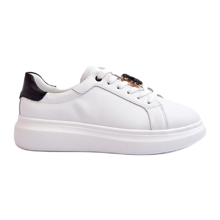 Vinceza Sneakers Da Donna In Pelle Con Orsetto, Mirven Bianca