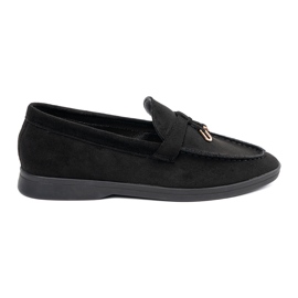Mocassini da donna in camoscio nero