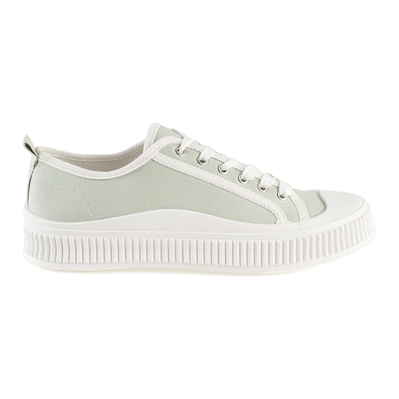 Sneakers platform da donna di colore verde chiaro