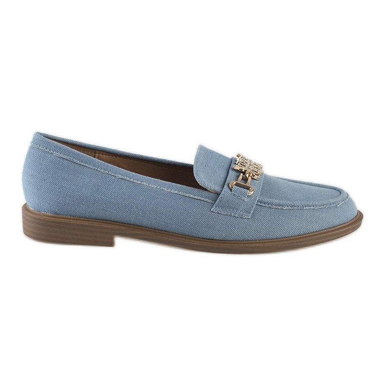 Mocassini in denim da donna alla moda blu