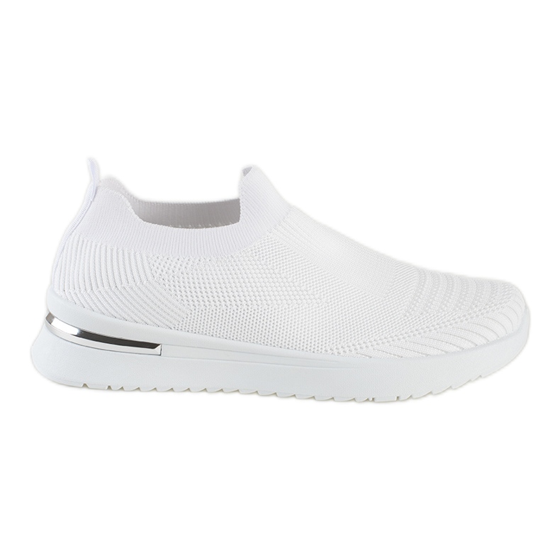 Scarpe sportive slip-on bianche bianca