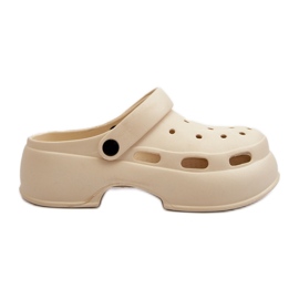 Infradito da donna in schiuma con suola massiccia, Beige Danollia
