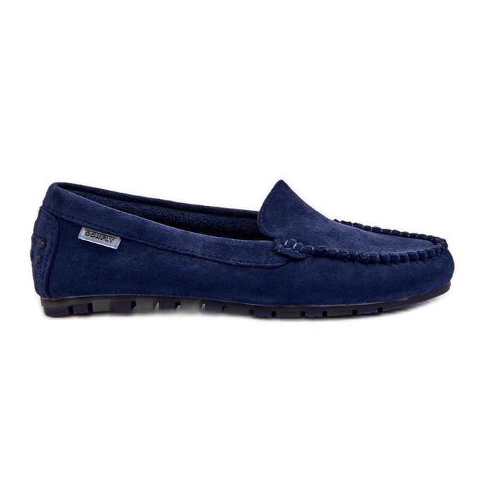 Mocassini da Donna in Eco Camoscio, Amrutia Blu Navy