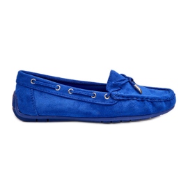 Mocassini in pelle scamosciata blu Si Passione da donna