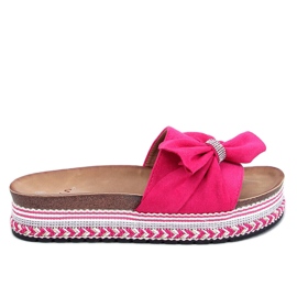 Infradito in sughero con suola colorata Servoz Fucsia rosa