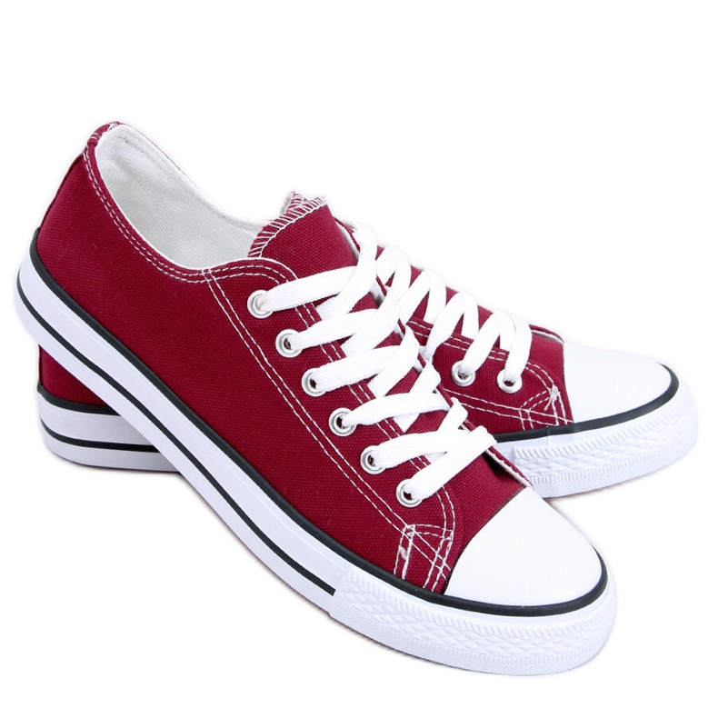 Sneaker da donna classiche Basic Wine rosso