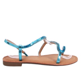 Sandali Adani in cristallo blu