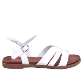 Sandali bassi da donna Manzo White bianca