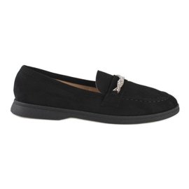 Mocassini da donna in camoscio nero