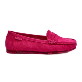 Mocassini da donna in ecopelle scamosciata Big Star NN274934 Memory Foam System Fucsia rosa