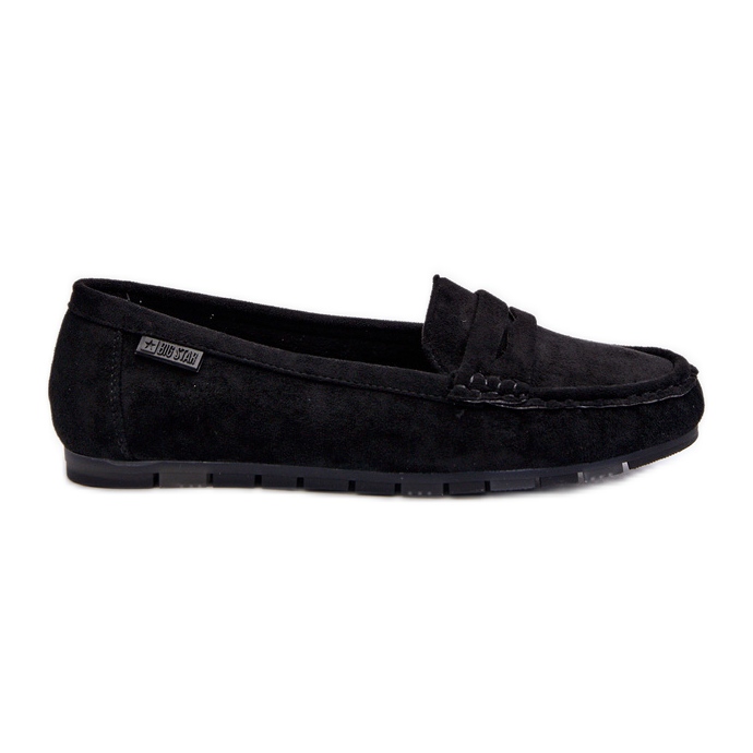 Mocassini da donna in ecopelle scamosciata Big Star NN274929 Memory Foam System neri nero