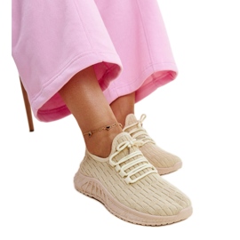 Sneaker Milena in tessuto beige